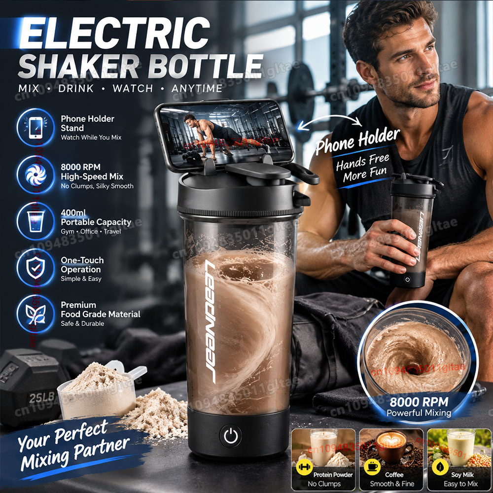Protein Bar - Tasse à shaker électrique 400-700 ml,