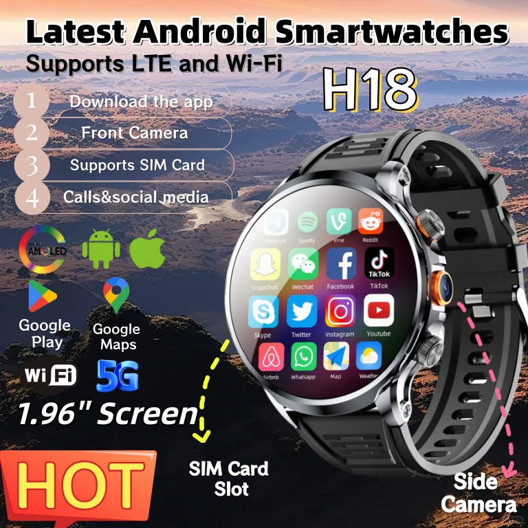 Seaweed Snack - NOUVELLE Montre connectée Android 4G H18,
