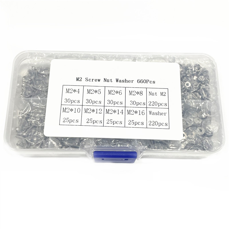 1 boîte/660 pièces M2 * 4 5 6  - Nuts Mix avis et prix