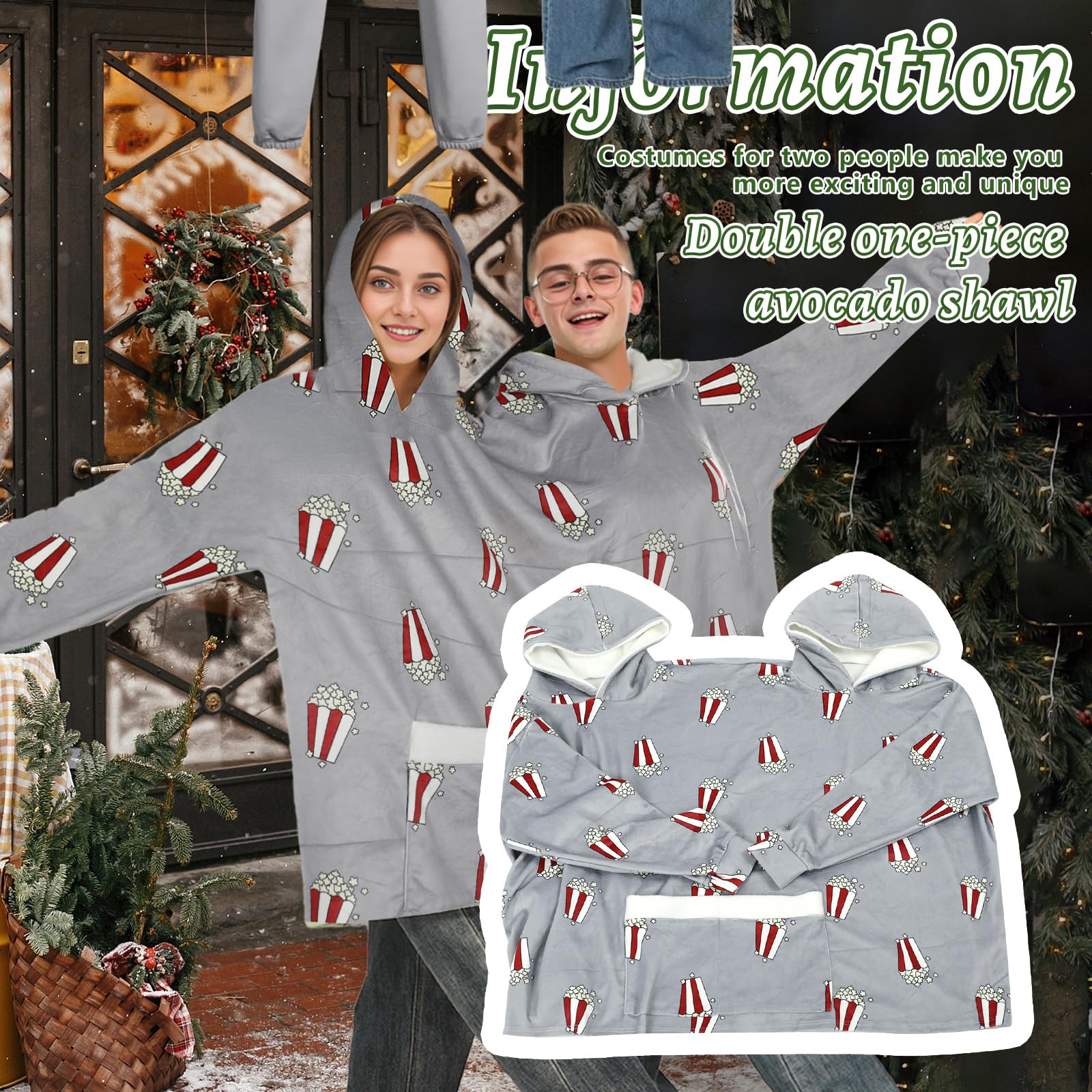 Pyjama à capuche imprimé pop-c - Popcorn avis et prix